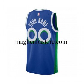 Maglia NBA Dallas Mavericks Personalizzate Nike City Edition 2022-2023 Blu Swingman - Uomo
